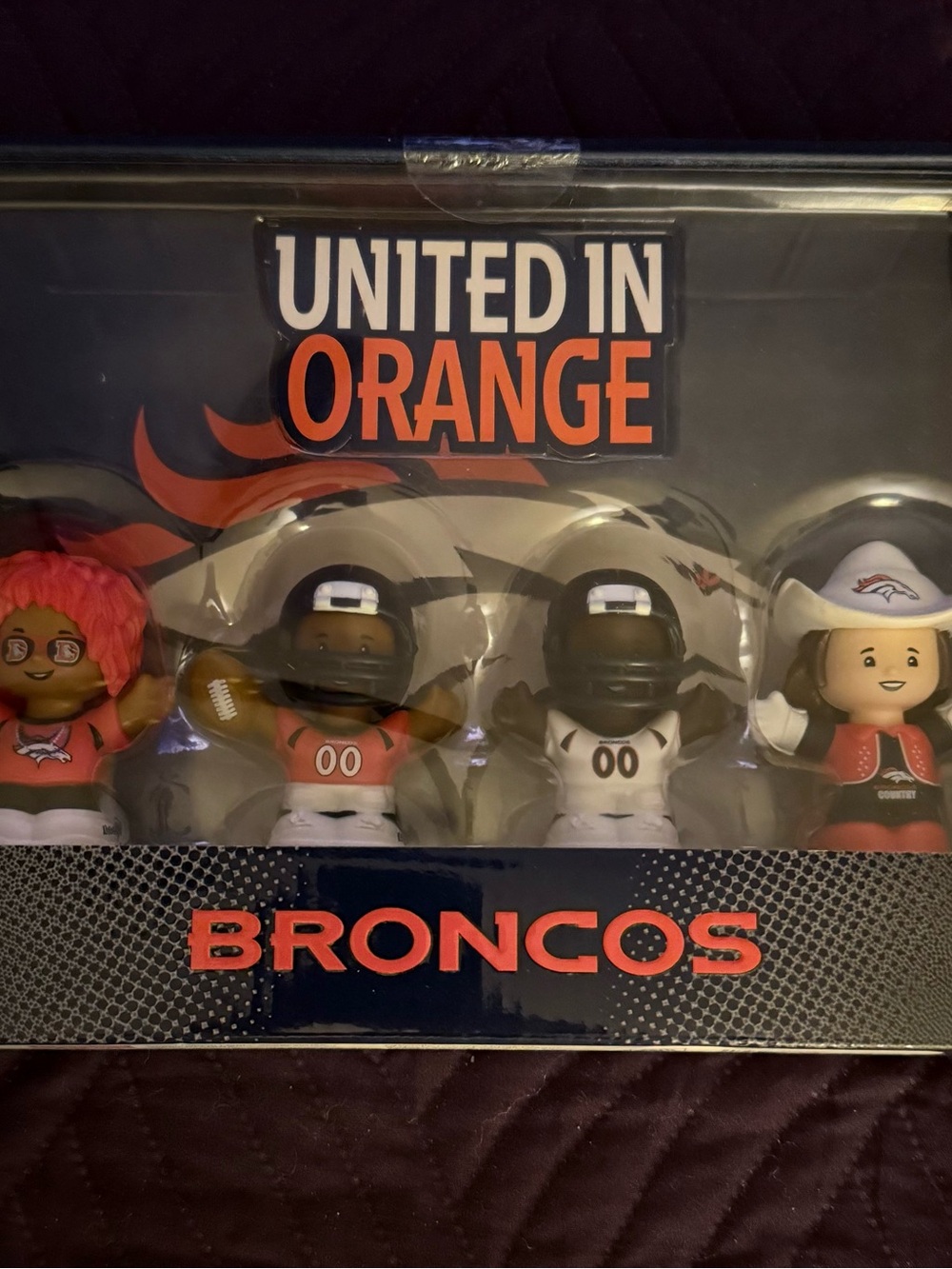 Mattel Broncos 'United in Orange' Team Figurine Set - Orange, White, Blue